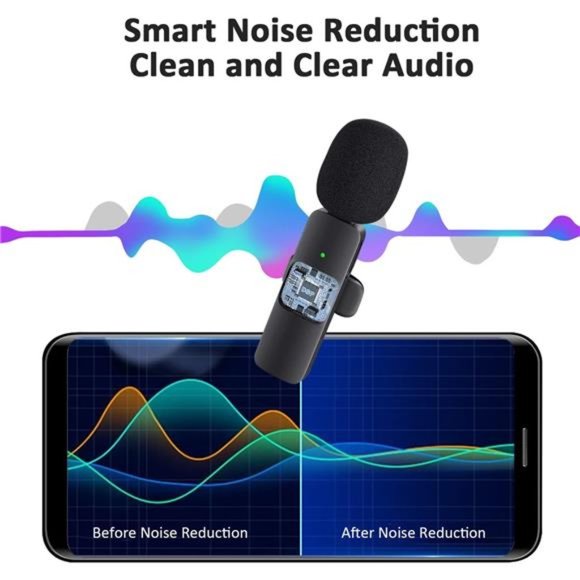 Professional Wireless Lavalier Lapel Microphone for iPhone, iPad - Cordless Mic - Picture 3 of 7